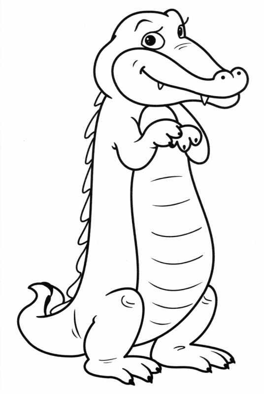 Крокодил картинка раскраска