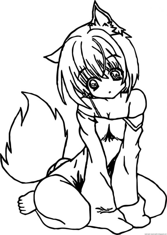 Раскраски аниме девушек