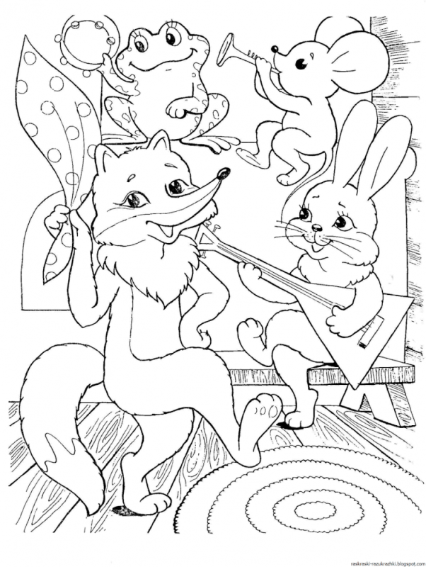 Сказочный домик раскраска