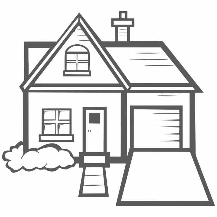 Дом раскраска
