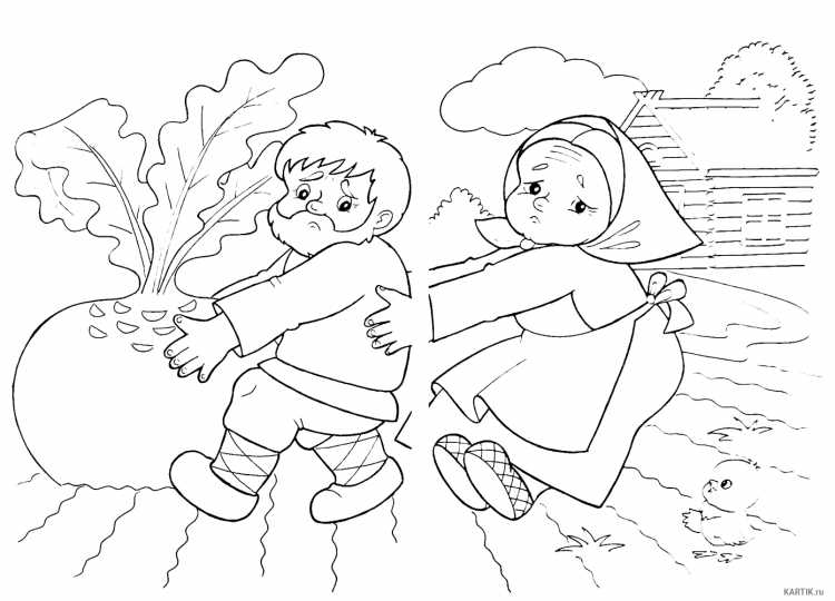 Герои сказки Колобок черно белые