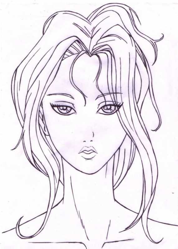 Рисунки лица девушек карандашом для срисовки