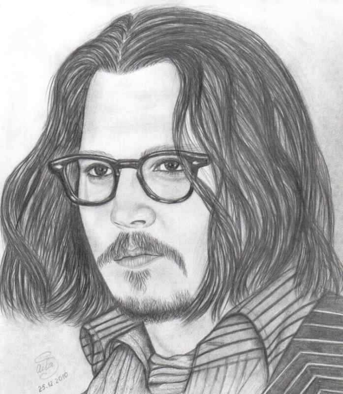 Джонни Депп рисунок