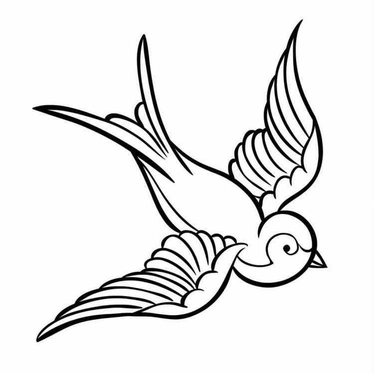 Рисование ласточки
