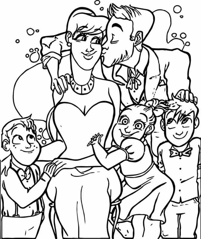 Рисунок ко Дню семьи раскраска