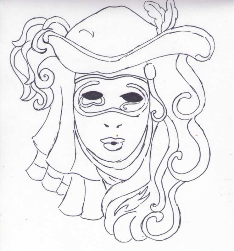 Карнавал рисунок карандашом