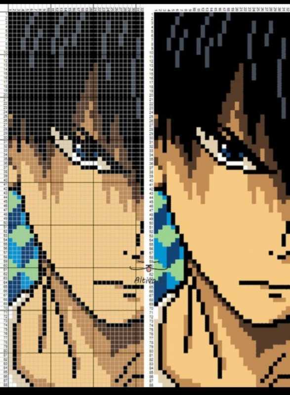 Вышивание крестиком аниме