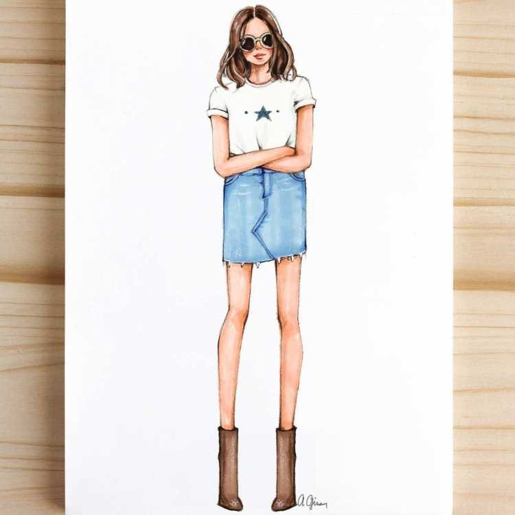 Девушки в полный рост для срисовки