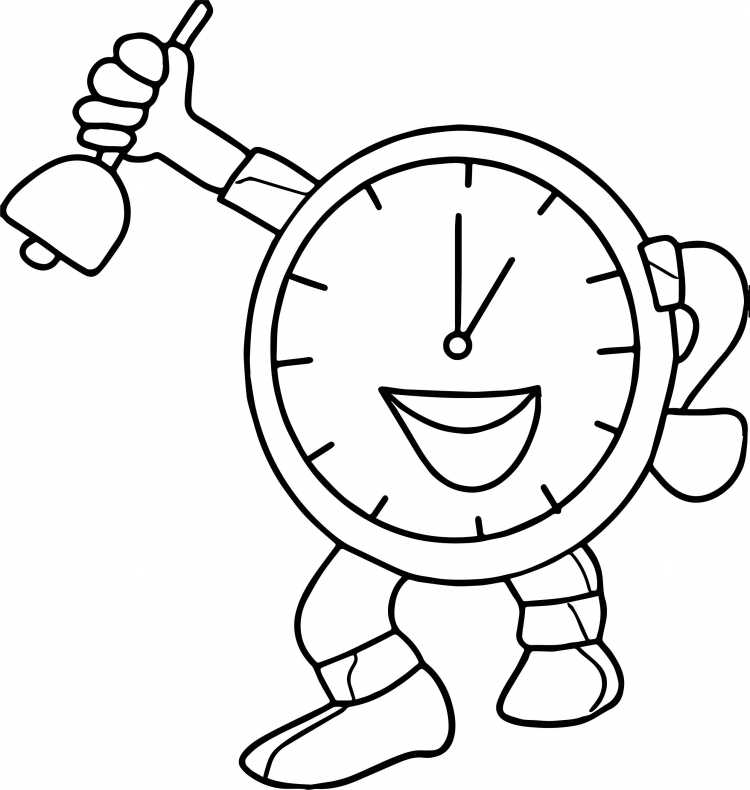 Контурное изображение часы