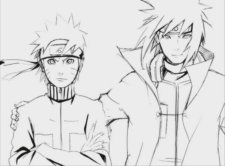 Раскраска Минато из Наруто