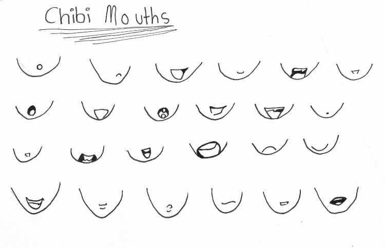 Эмоции рта для рисования
