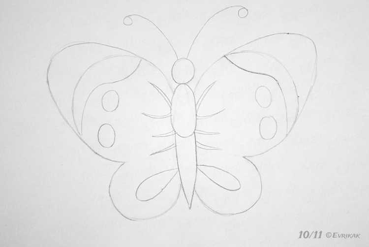 Рисунки бабочки легкие