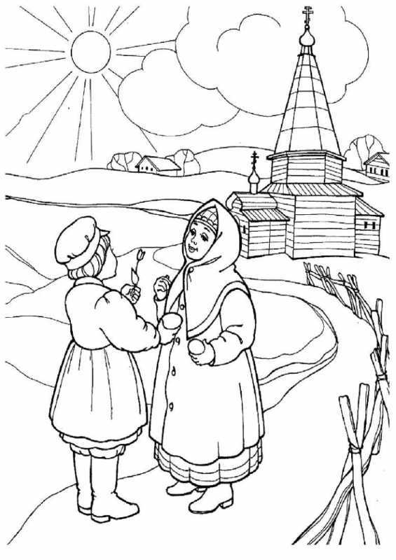 Раскраска повар для детей