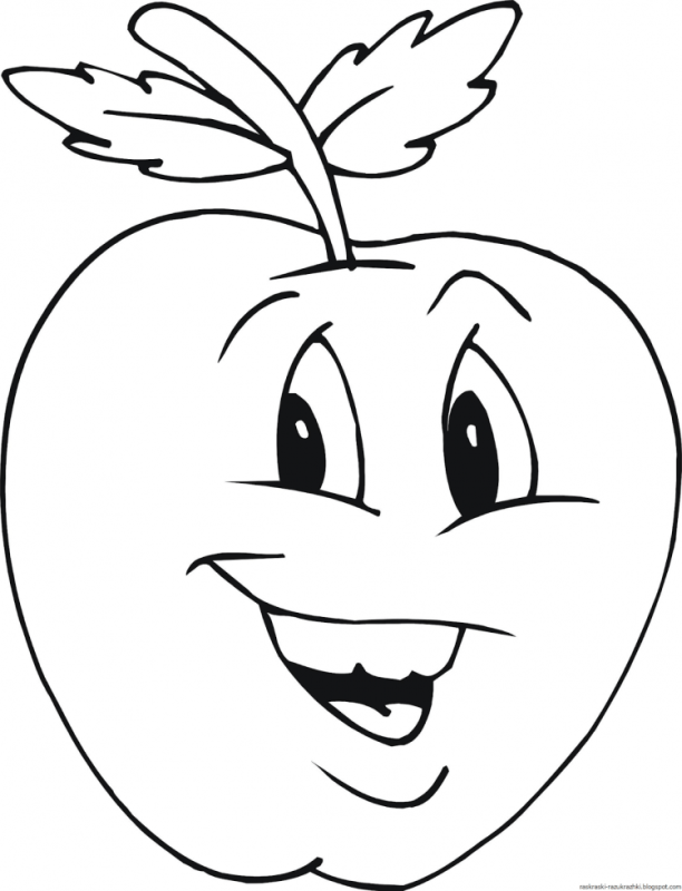 Яблочко раскраска