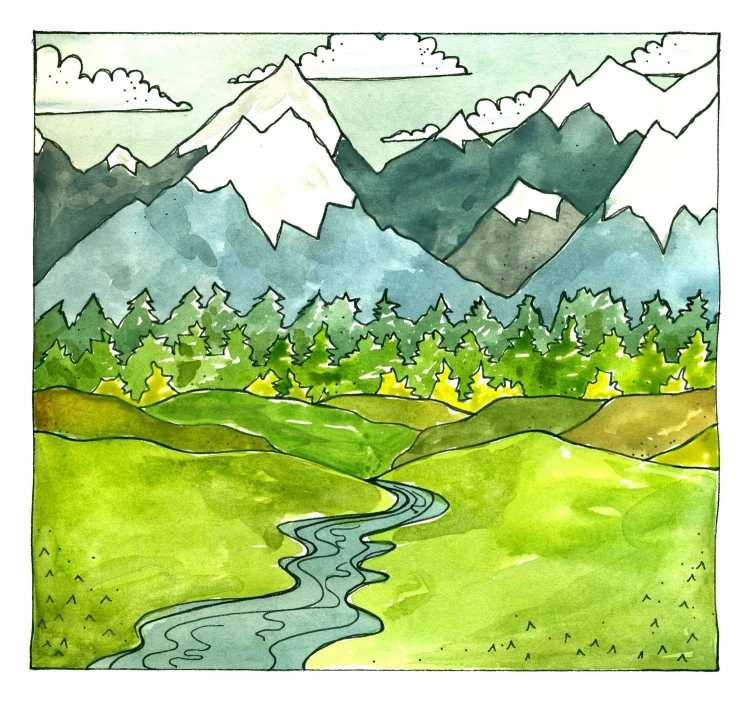 Воздушная перспектива для детей