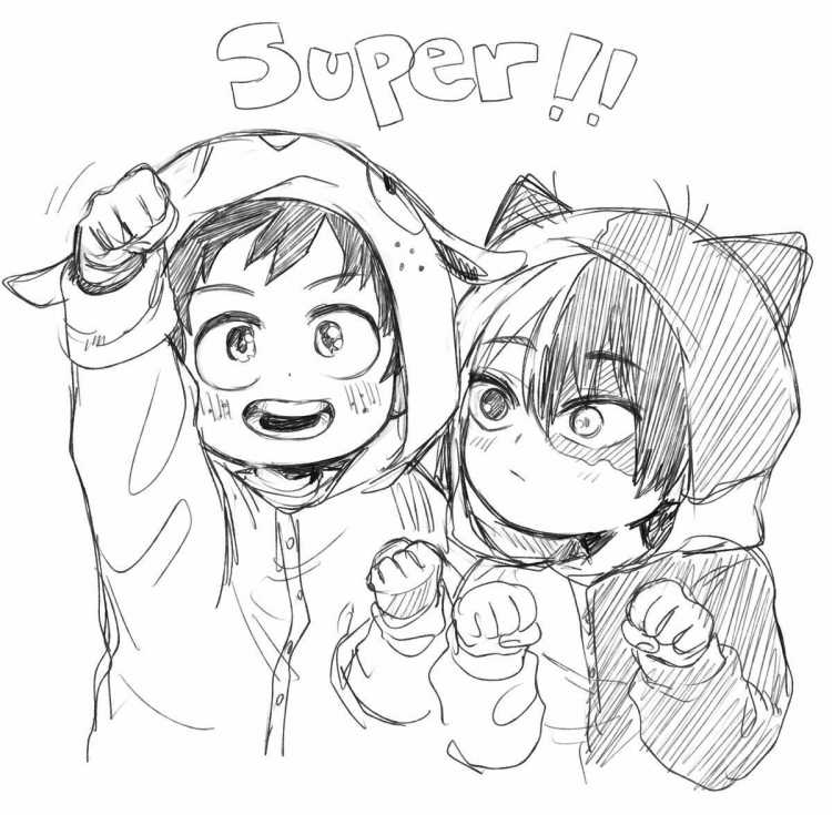 Аниме моя геройская Академия арт для срисовки