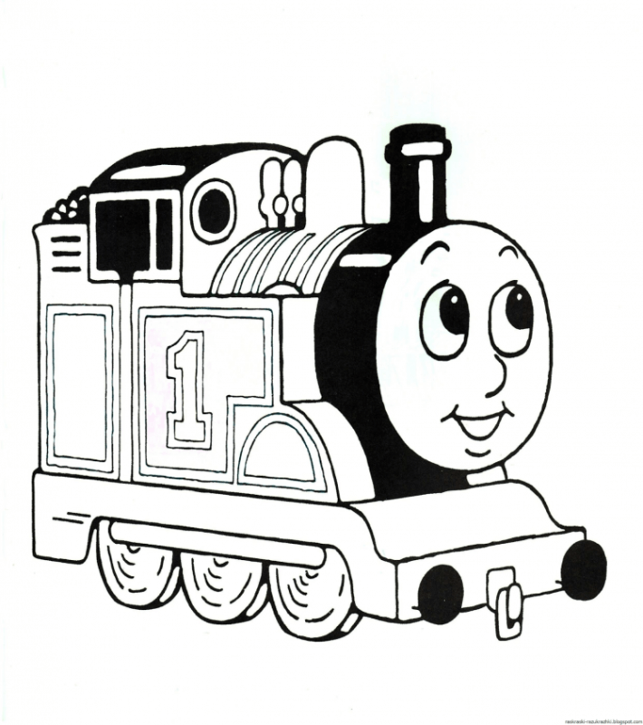 Поезд раскраска для детей