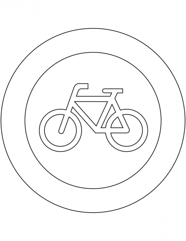 Раскраски дорожных знаков для детей школьного возраста