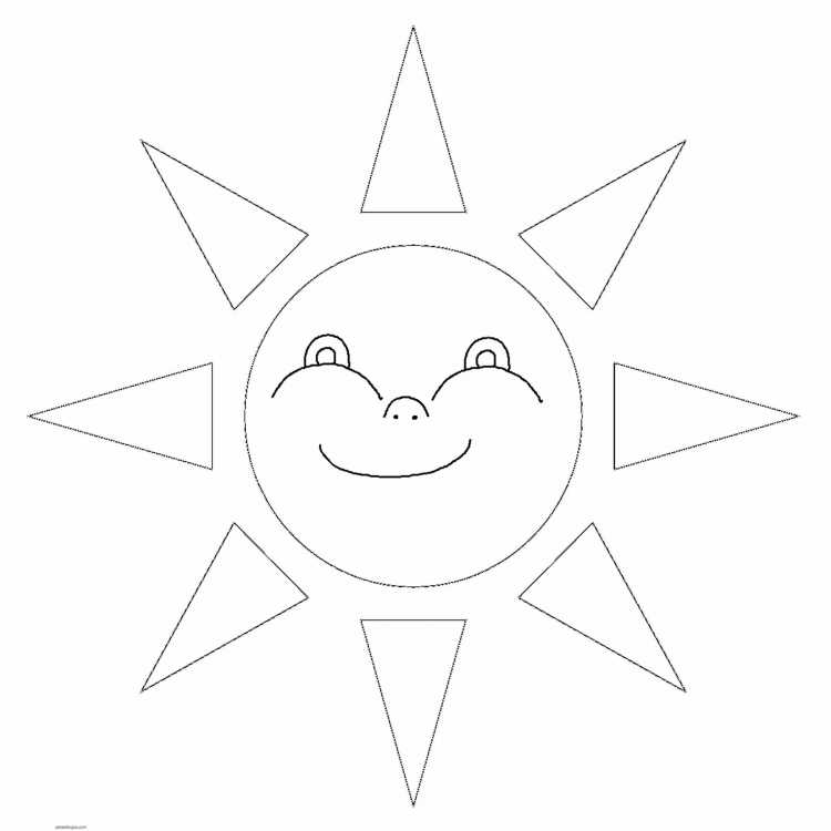 Раскраска солнышко маленькое