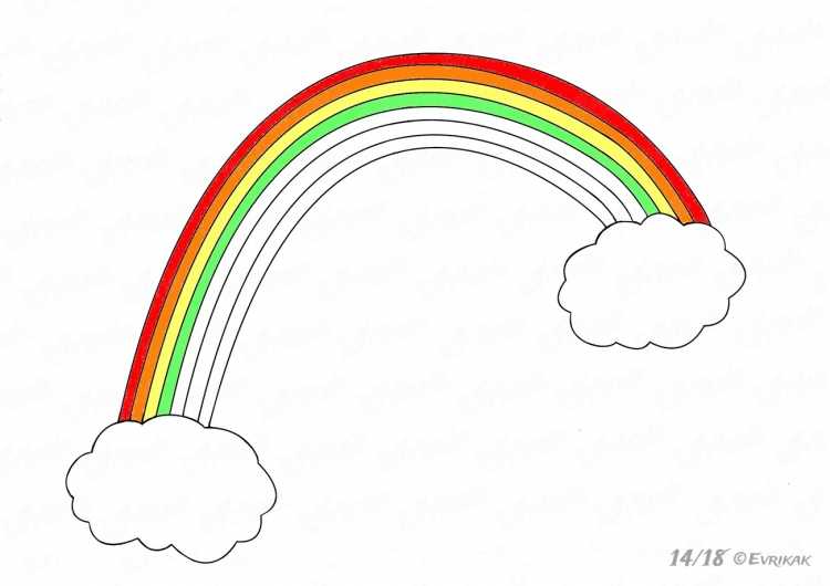 Раскраски Радуга средняя группа