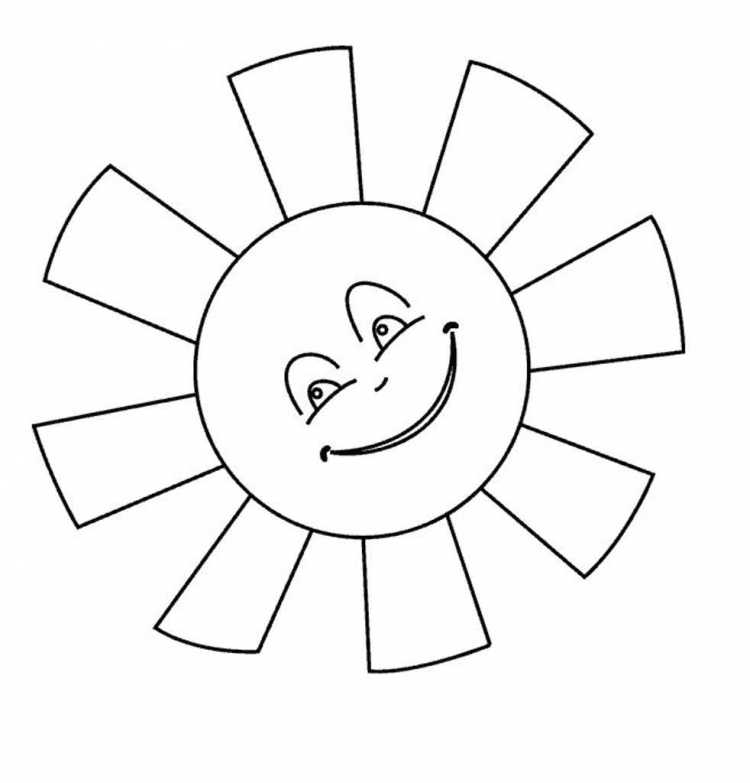 Раскраска. Солнышко