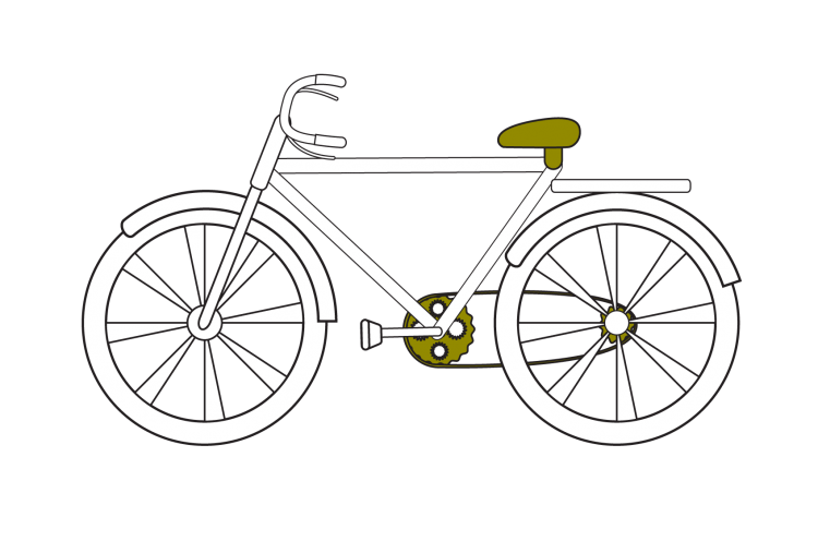 Велосипед трех карточки для детей