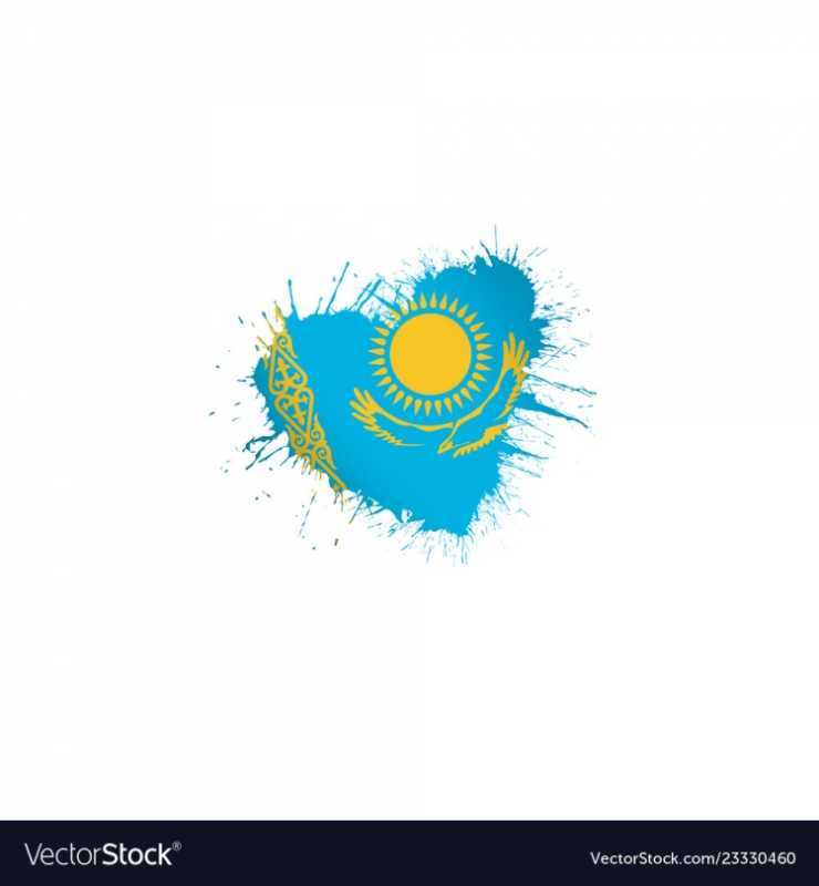 Казахский флаг вектор