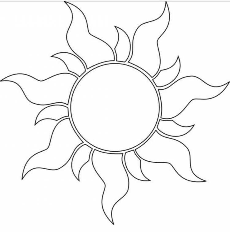 Раскраска. Солнышко