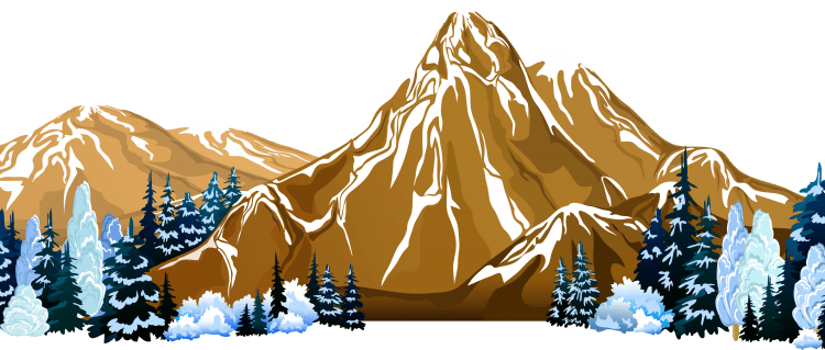 Горы на прозрачном фоне