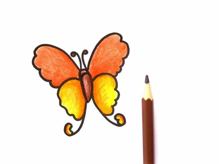 Детские рисунки бабочек
