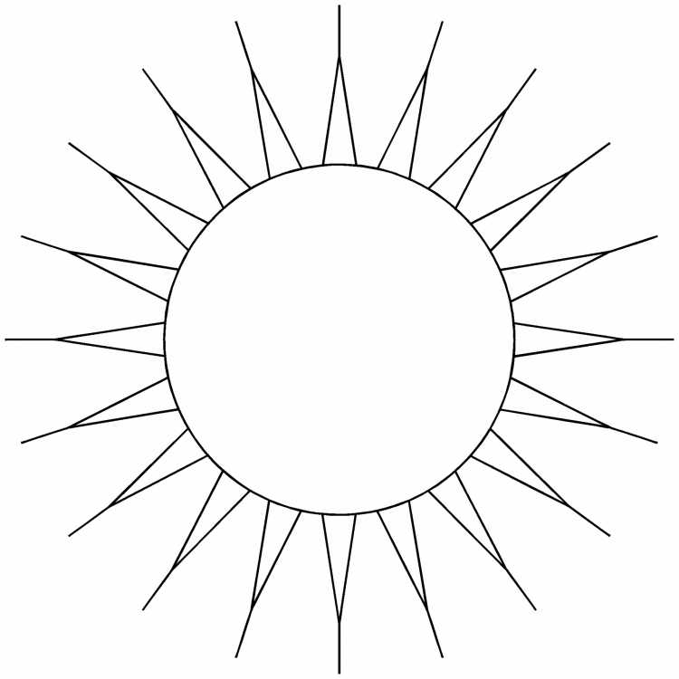 Солнышко раскраска для детей