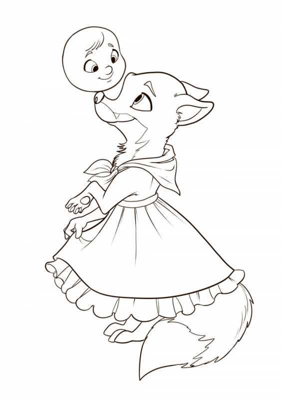 Раскраска сказка Колобок бабка и дед