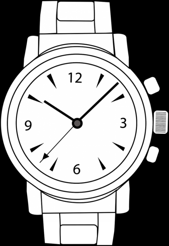 Часы много чб