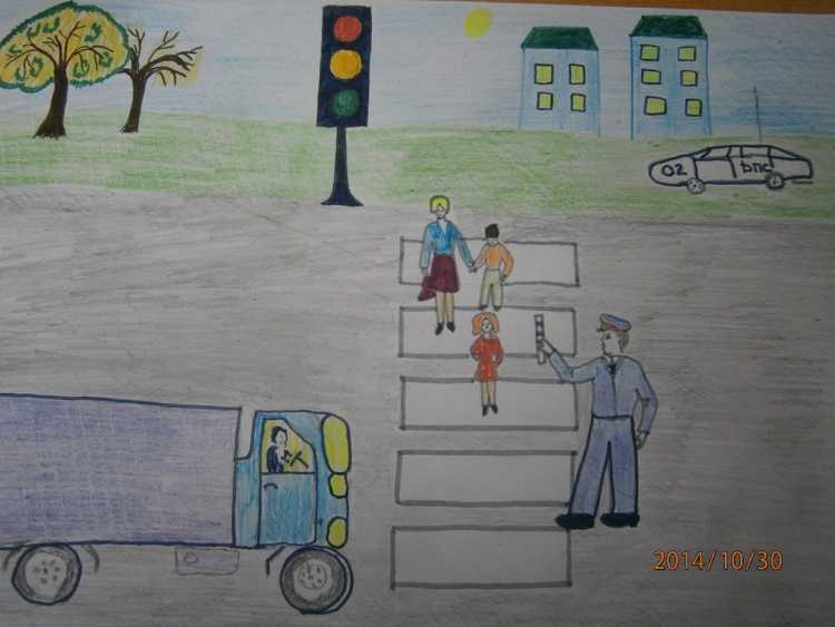 Рисунок ко Дню полиции