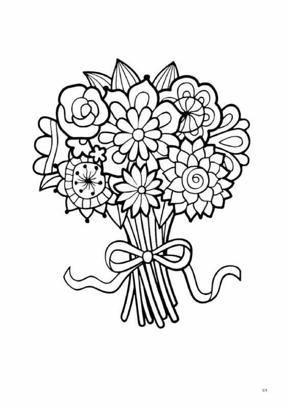 Роза раскраска