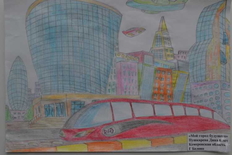 Рисунки на тему город в будущем