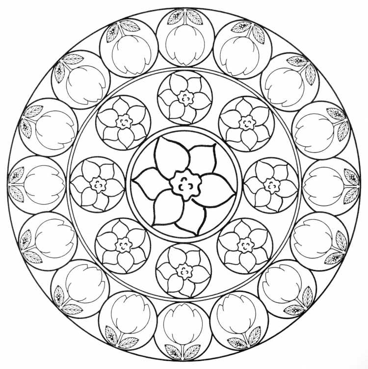 Раскраска Мандала для детей