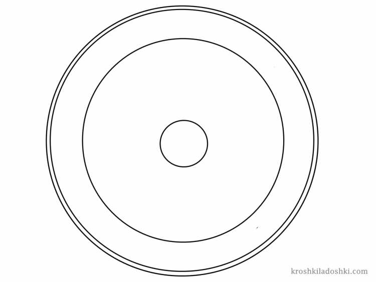 Трафарет тарелки для аппликации