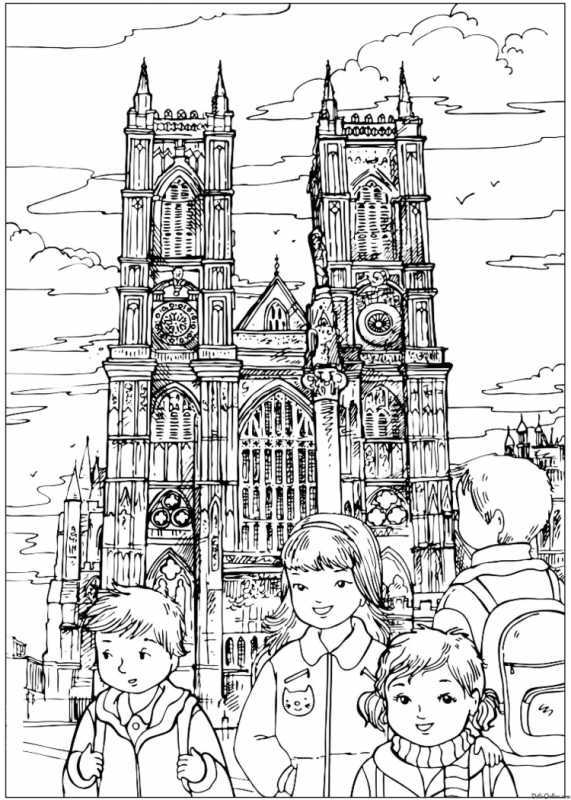 Вестминстерское аббатство раскраска