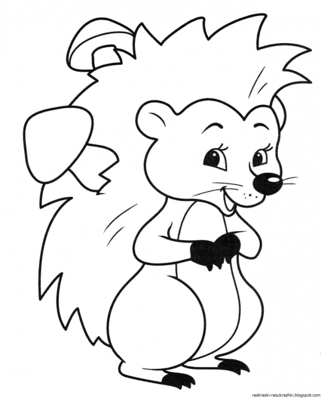 Ёжик раскраска для детей