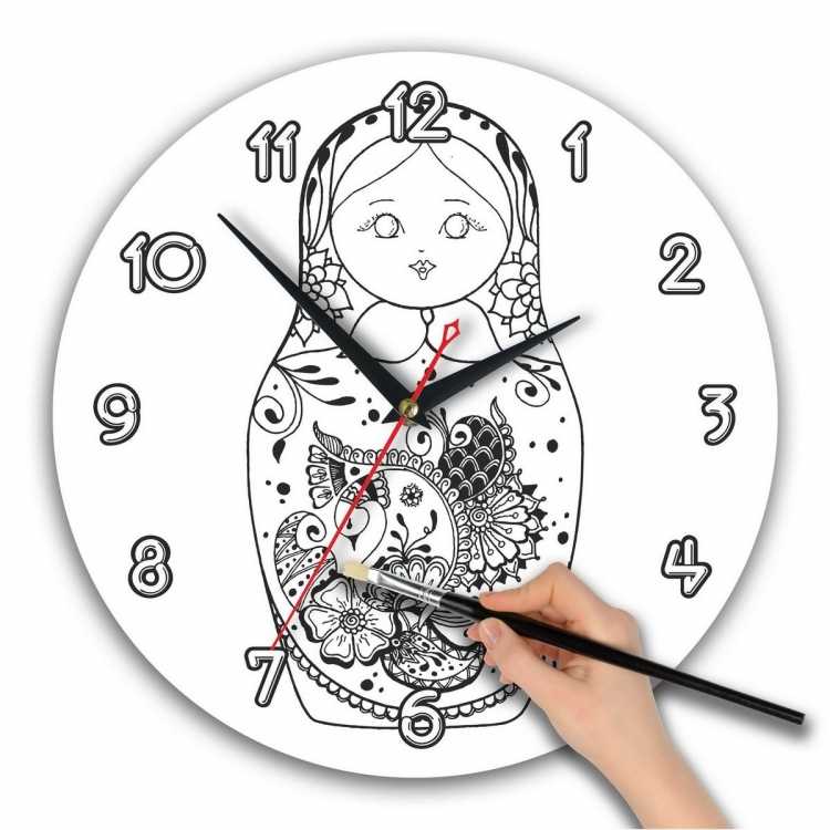 Часы раскраска