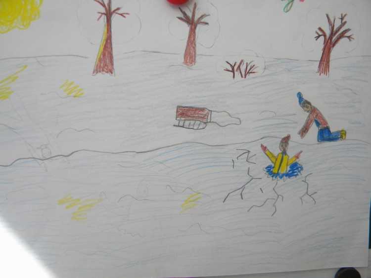 Тонкий лёд рисунки детей