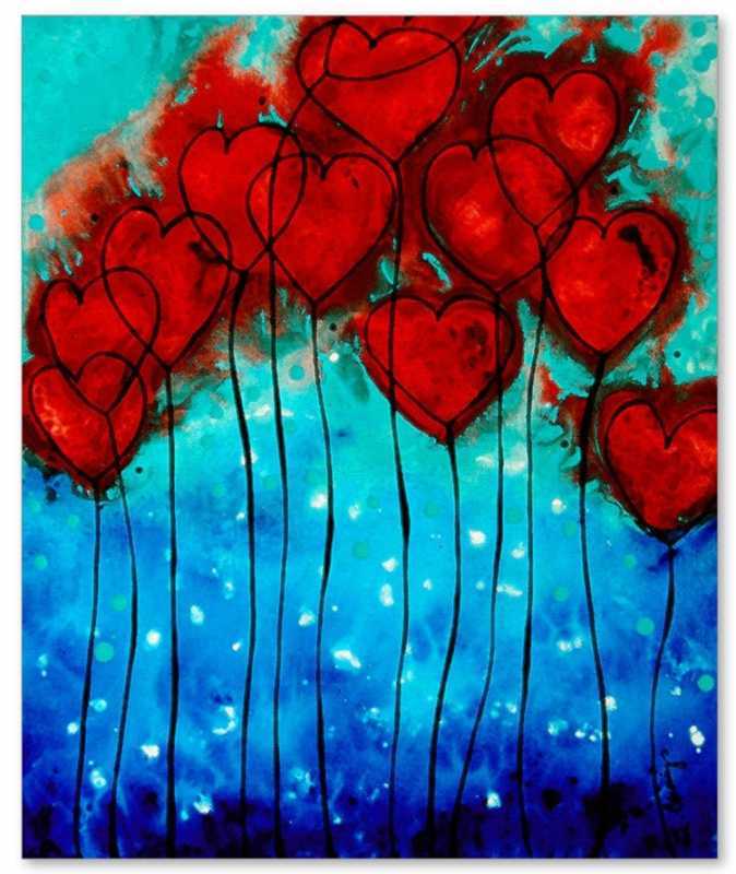 Сердечки в живопись