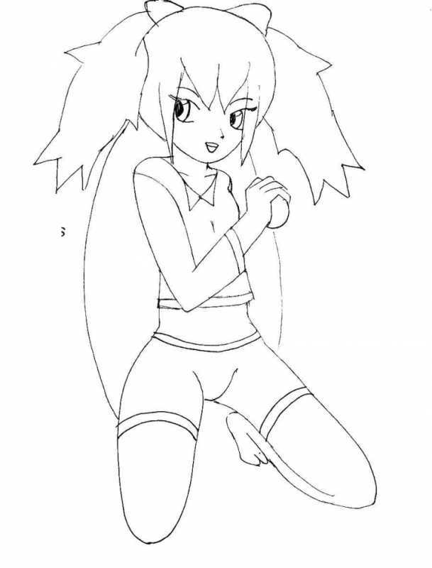 Раскраски аниме Пикачу девочка