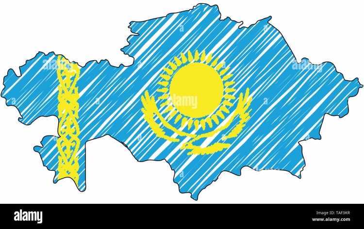 Флаг Казахстана нарисовать
