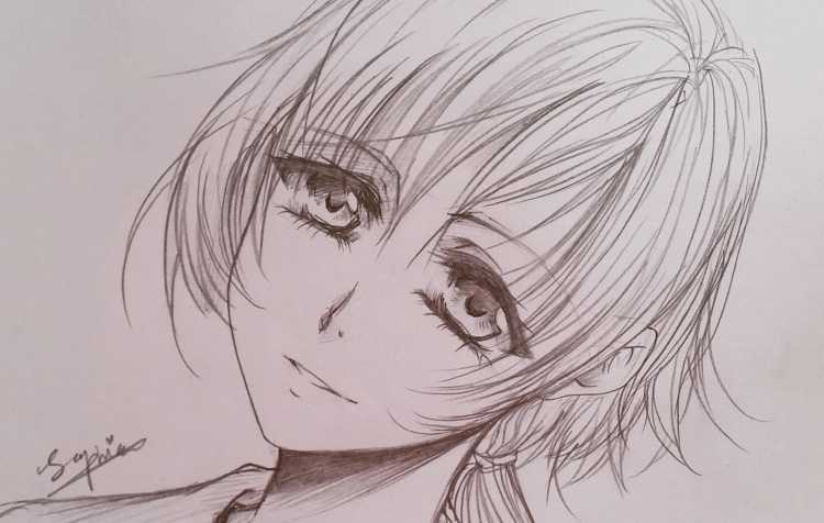 Аниме лица девушек скетчи