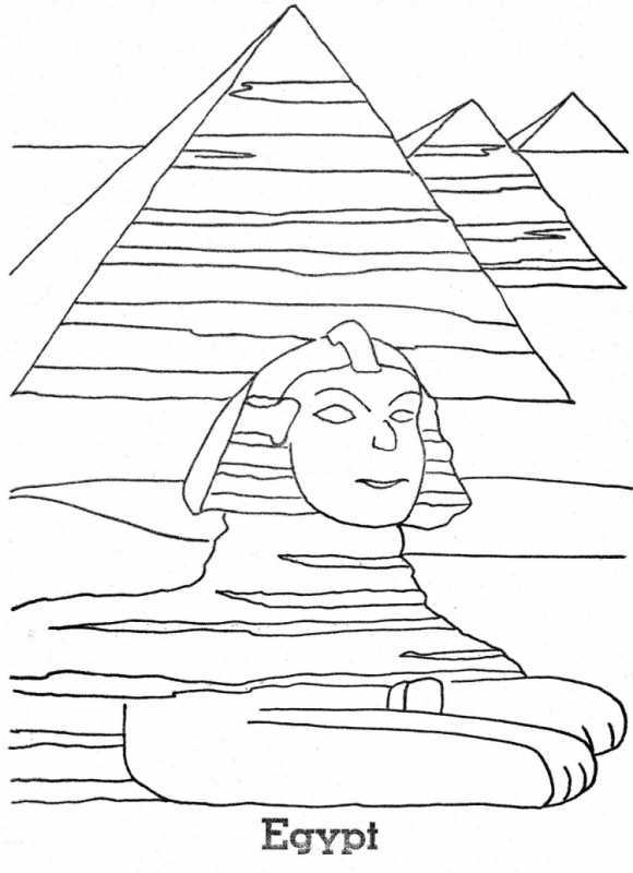 Сфинкс Египет срисовать