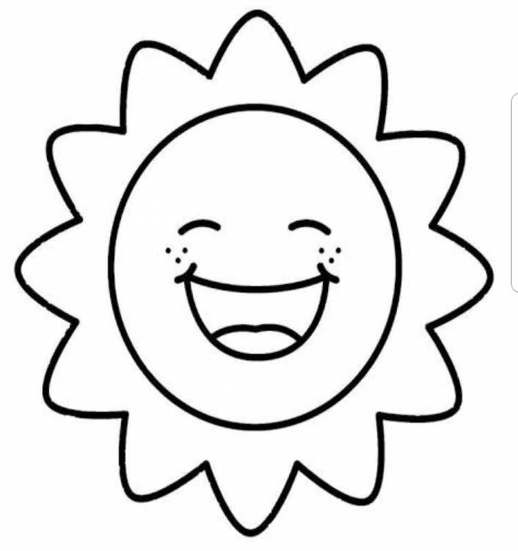 Солнце раскраска