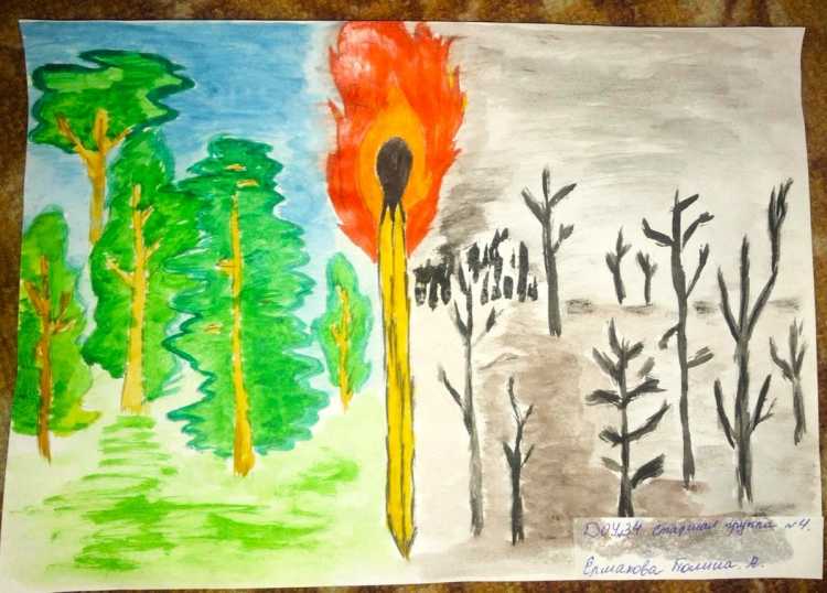 Лесные пожары для детей