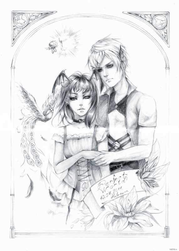 Ромео и Джульетта карандашом